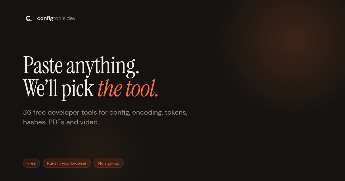 Free Online Developer Tools — JSON, YAML, Base64, JWT & More ...